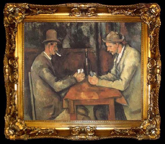 framed  Paul Cezanne The Card-Players (mk09), ta009-2